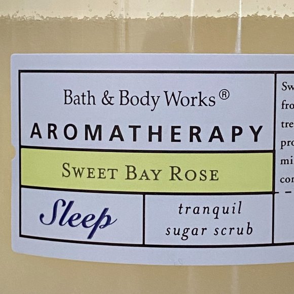 Bath & Body Works Aromatherapy SWEET BAY ROSE Tranquil Sugar Body Scrub *RARE* - Picture 4 of 9